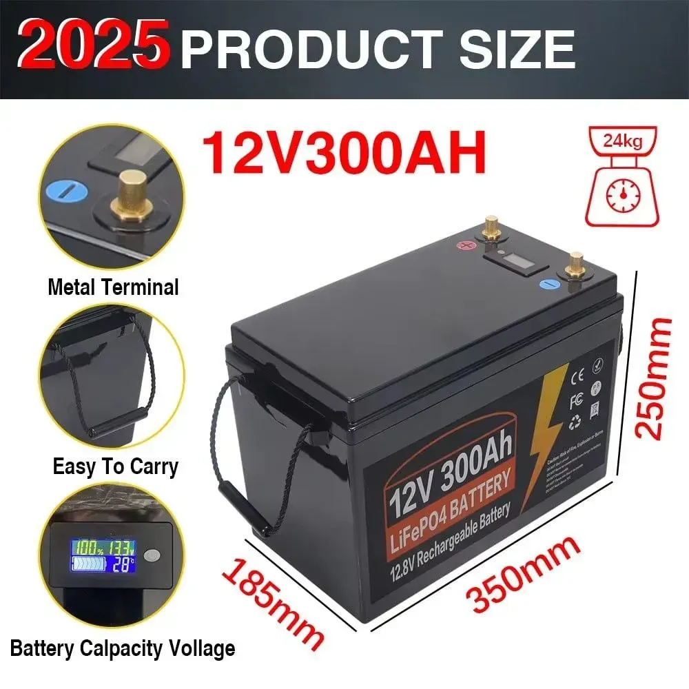 Battery LiFePO4 12.8V (12V) 300AH