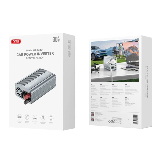 Car Inverter XO CZ021 (Grey)