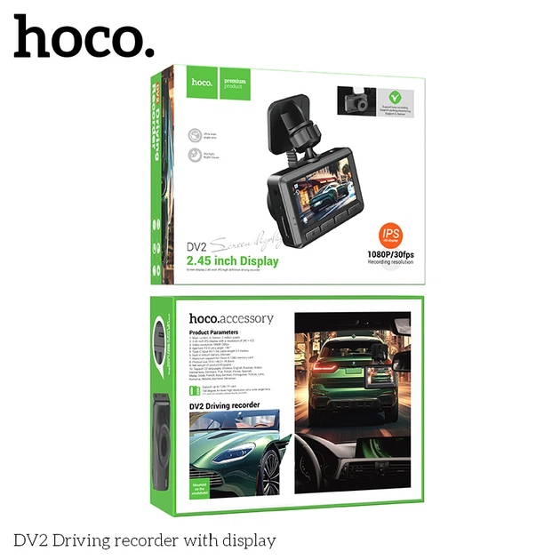 Hoco DV2 video recorder with display (Black)