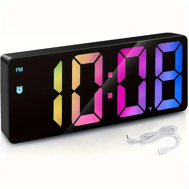 Цифровий годинник RGB JX012