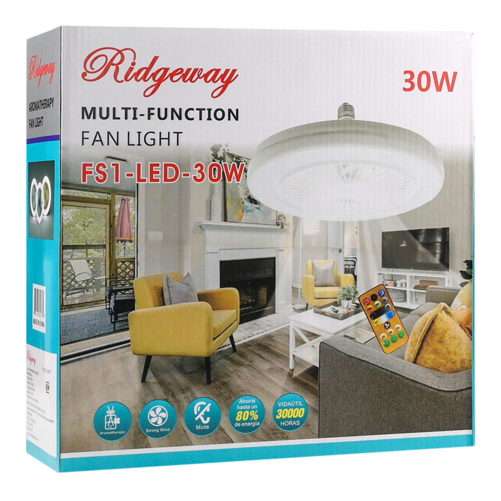 Лампа Кільцева з Вентилятором FS1-LED-30W E27 (Білий)