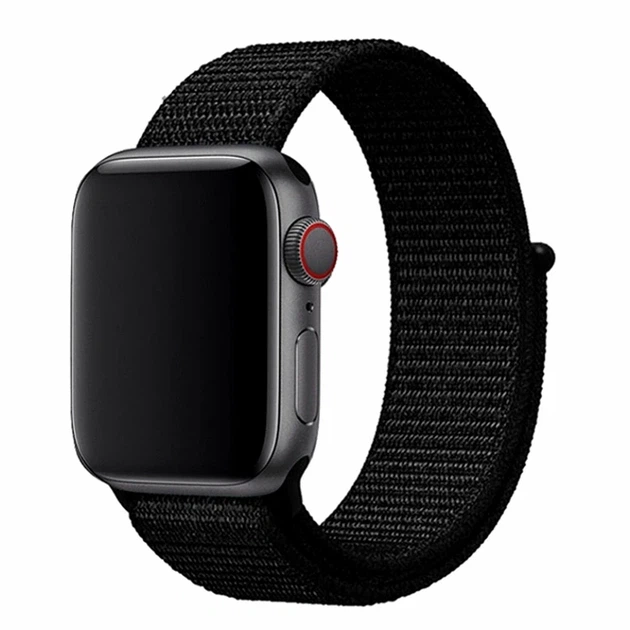 Strap for Apple Watch Nylon 42/44/45/49 mm (Black)