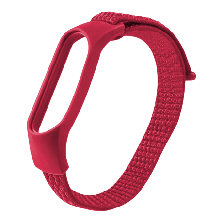 Ремінець для Xiaomi Mi Band 3/4/5/6/7 Nylon (Rose Red)
