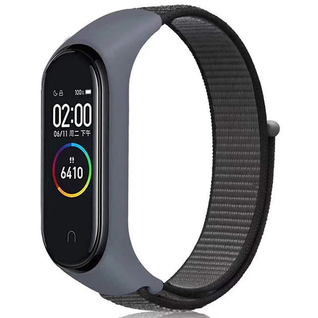Strap for Xiaomi Mi Band 3/4/5/6/7 Nylon (Gray)