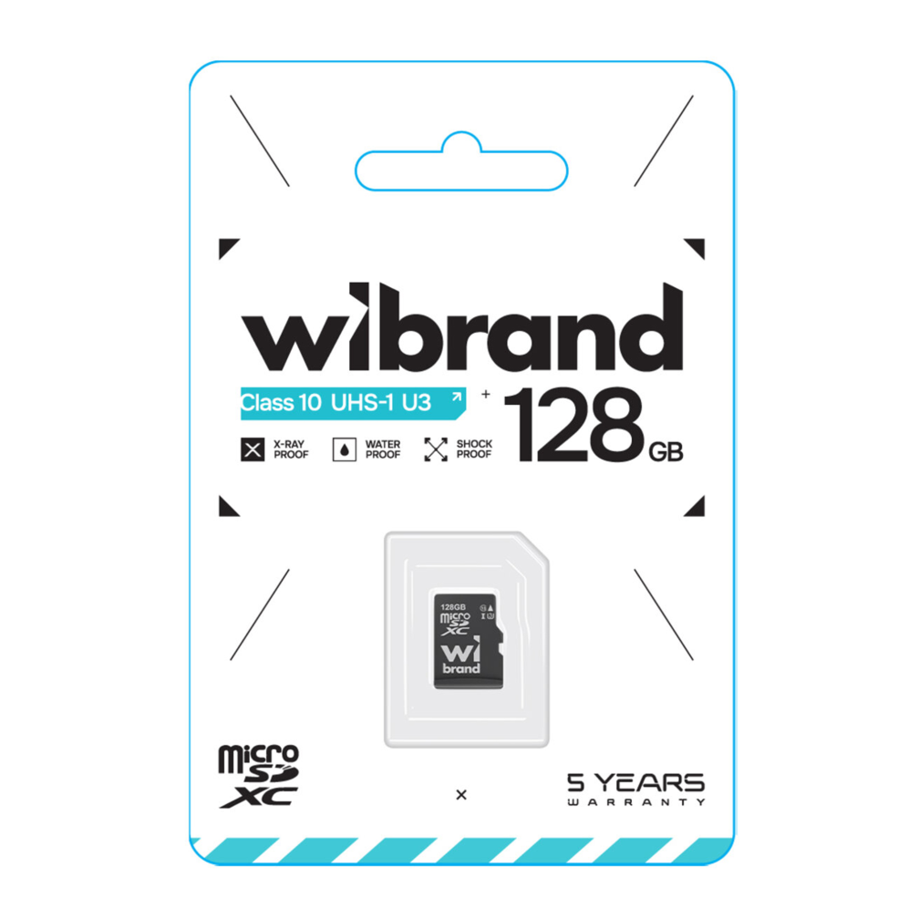 Memory Card Wibrand MicroSDHC 128gb UHS-1 U3 10 Class (Black)