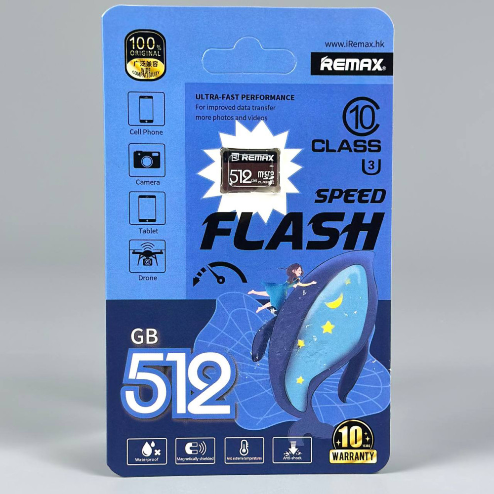 Карта пам'яті Remax MicroSD 512Gb Class 10 Speed Flash  без адаптера