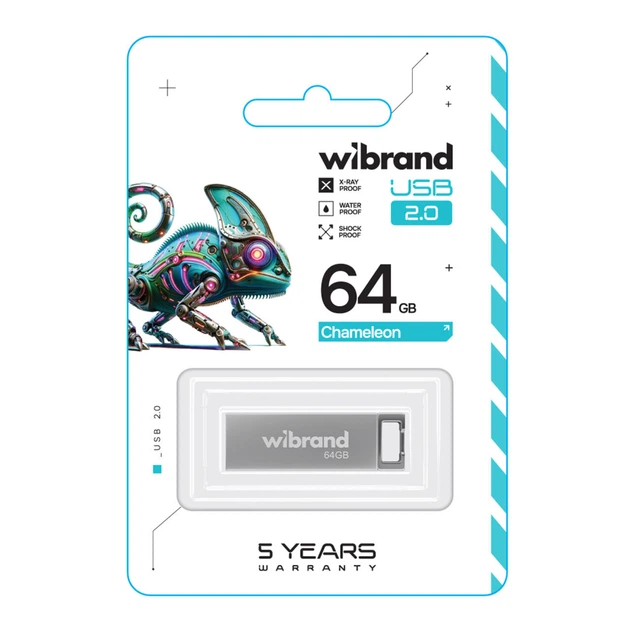 USB flash drive Wibrand 64gb Chameleon (Silver)