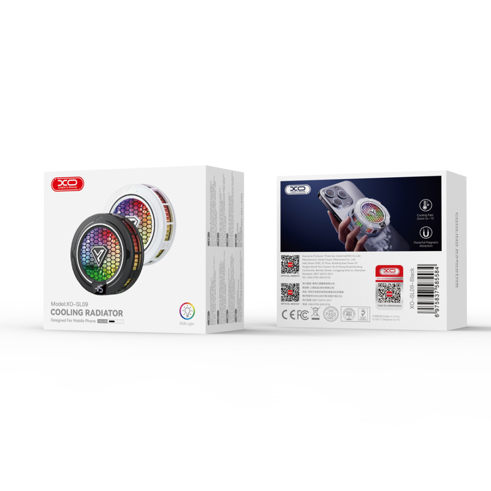 Охолоджувач для телефону XO SL09 10W, (Чорний)