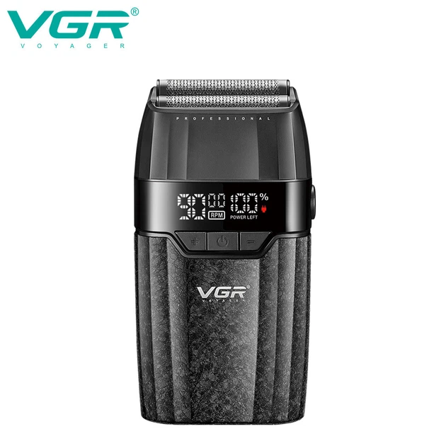 Електробритва VGR V-640S шейвер, подвійне лезо, 9000RPM LED Display (Чорний)