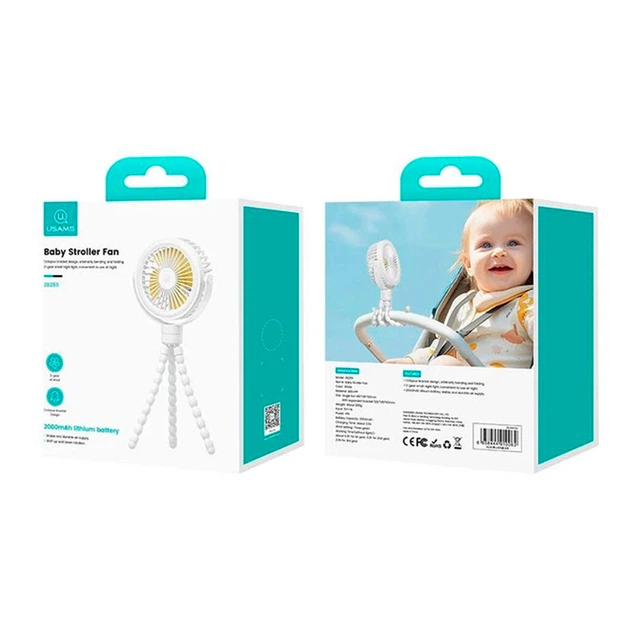 Usams fan US-ZB289 for baby carriage 2000mAh (White)