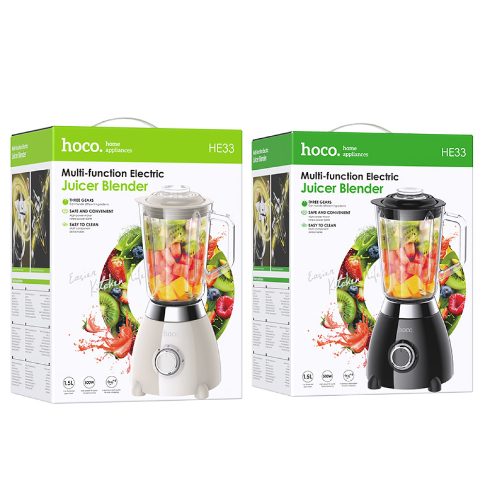 Electric blender Hoco HE33 retro 1.5L 500W (Black)