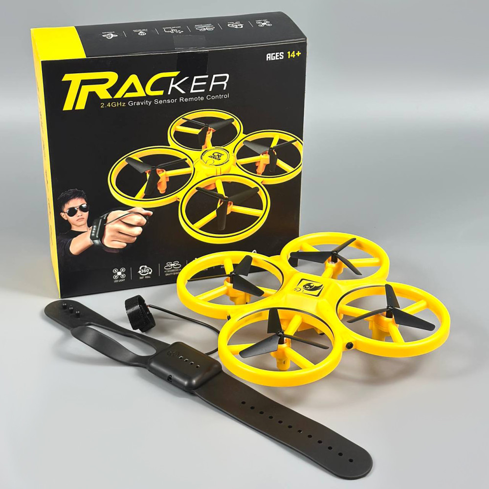 Квадрокоптер Gravity Tracker CX-49  с управлением жестами руки (17см) (Жовтий)
