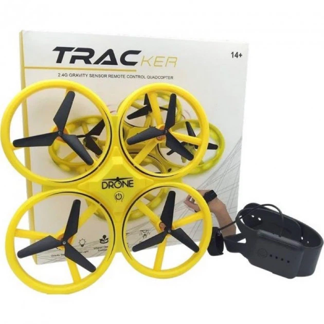 Gravity Tracker CX-49 quadcopter with hand gesture control (17cm) (Yellow)