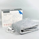 Електрична ковдра Soft fleec (150*130 см) з таймером та 10 режимів температури від 220V (Сірий)