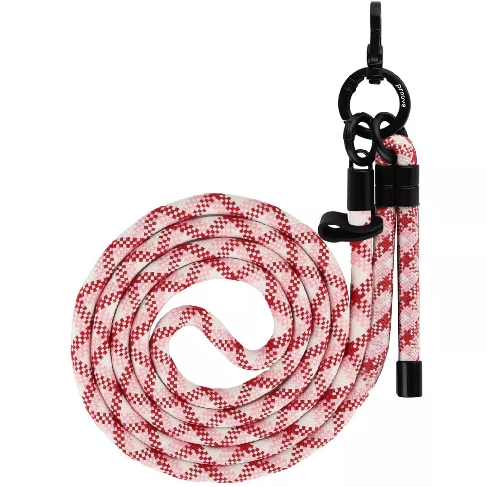 Proove Twist Check Cross-Body Strap (white/pink)