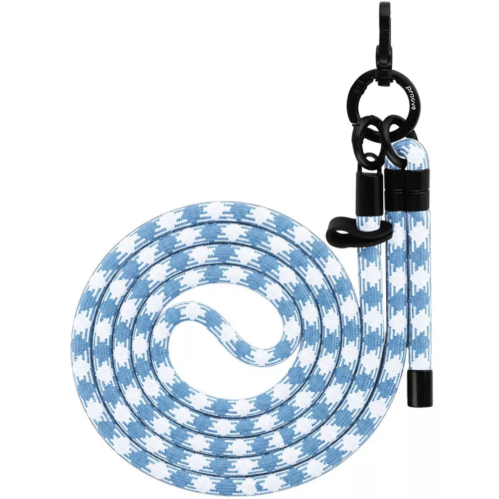 Proove Twist Check Cross-Body Strap (white/blue)