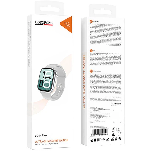 Smart Watch Borofone BD14 Plus BLACK SILVER