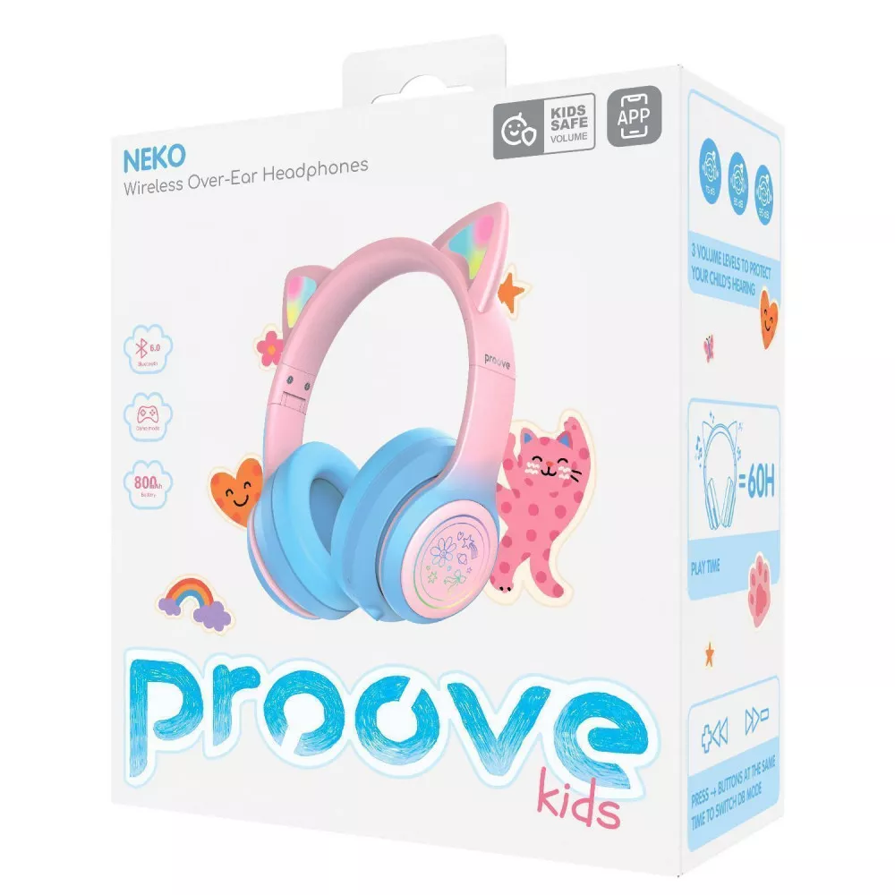 Бездротові навушники Proove Kids Neko (APP) blue/pink