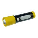 LED ліхтарик акумуляторний Kongjiangbing KJB-179 140 lm, з бічним підсвічуванням 300 mAh, Type-C, yellow black