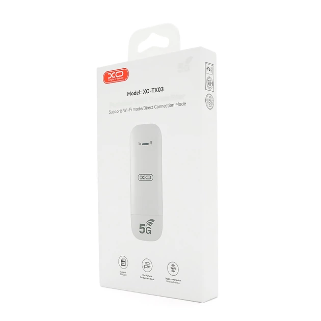 Портативний 4G LTE USB-модем WiFi роутер XO TX03 (Білий)