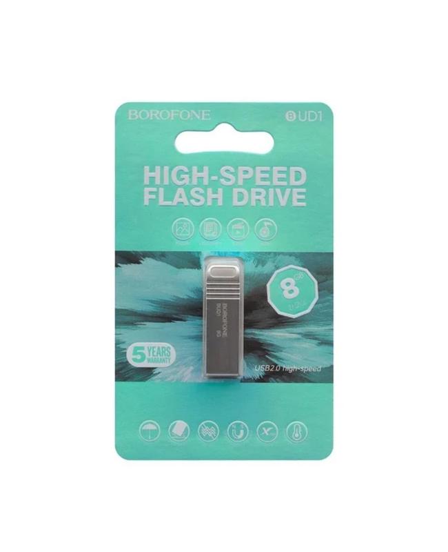 USB Flash Drive Borofone BUD1 8GB (Сталевий)