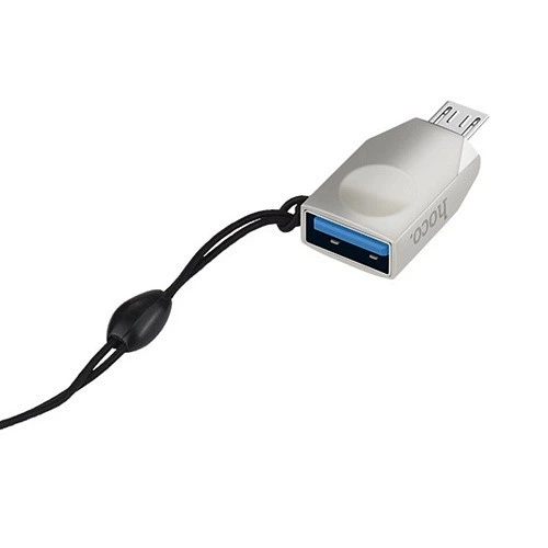 [27655948] Adapter Hoco UA10 MicroUSB -> USB OTG Pearl Nickel