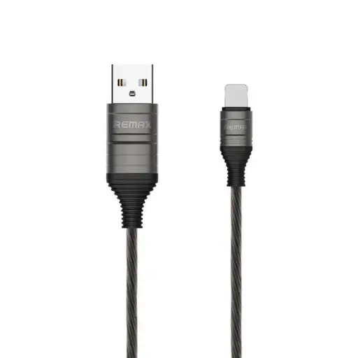 [74019] USB Cable Remax (OR) EL Data RC-130i (Luminous Ultimate) iPhone 8 Black 1m