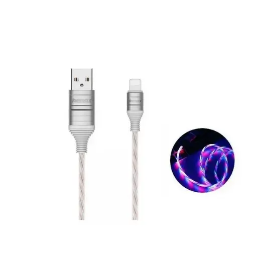 [74020] USB Кабель Remax (OR) EL Data RC-130i (Luminous Ultimate) iPhone 8 White 1m