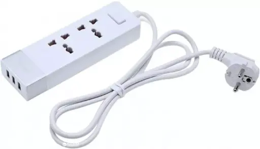 [50274] Фільтр мережі Remax (OR) RU-S3 2 розетки + 3 USB White 1.5m