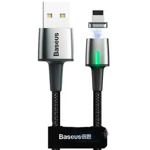 [77753] USB Кабель Baseus Zinc Fabric Magnetic iPhone 8 (CALXC-A01) Black 1m