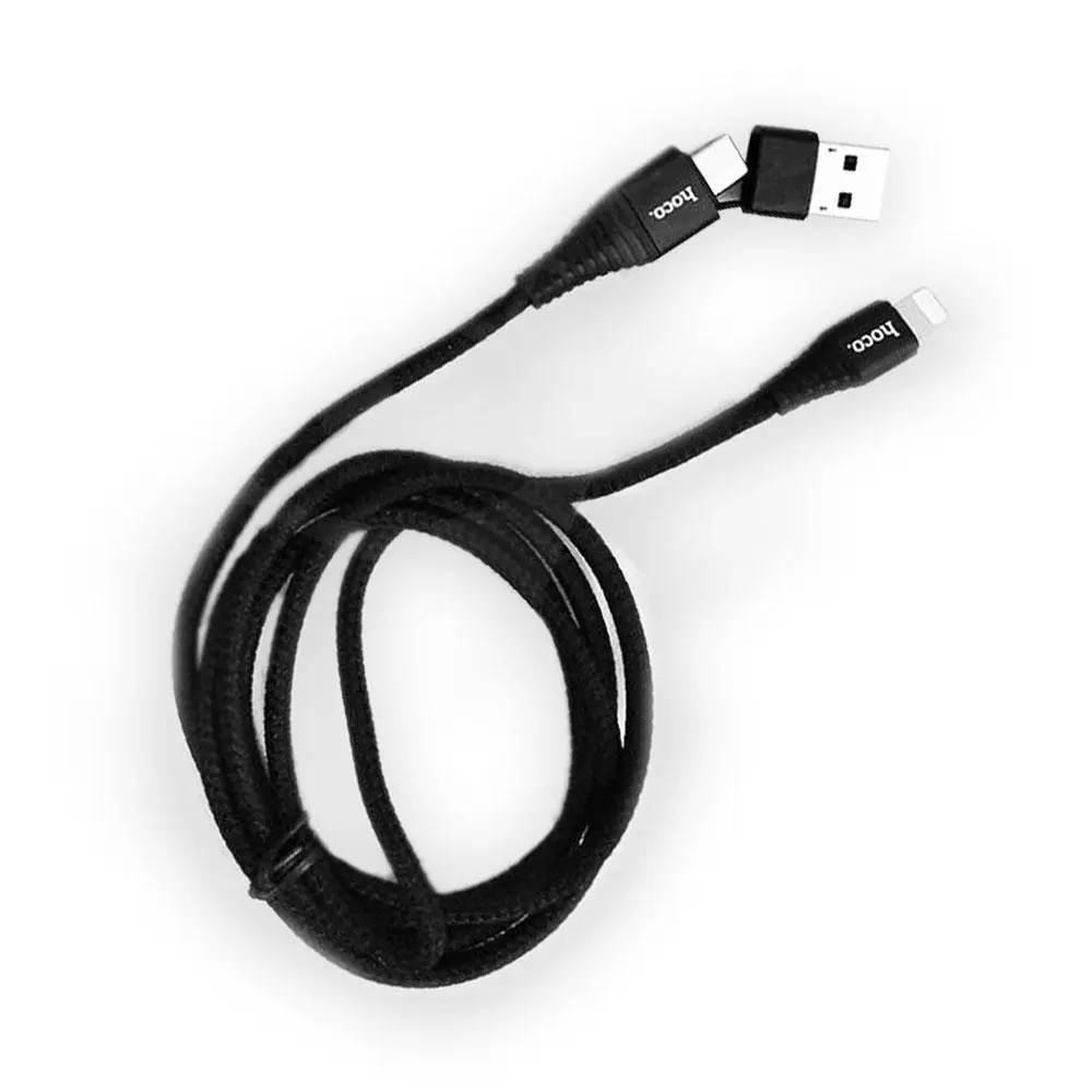 [63299] USB Cable Hoco U26 Multi-Functional iPhone 6 Black 1m