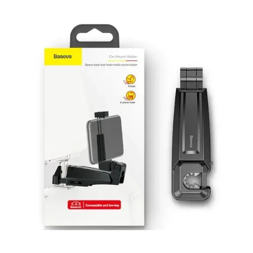 [22688] Holder Baseus Backseat Vehicle Phone Hook (black)