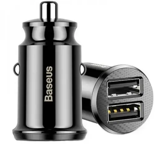 [20750] Автомобільне ЗУ Baseus Grain 3.1A 2USB (black)