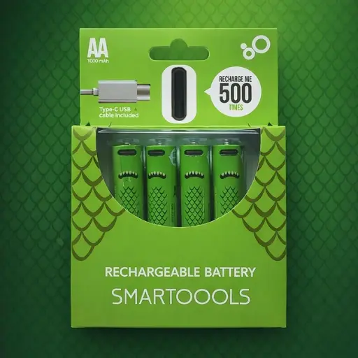 [22617] Rechargeable batteries Smartoools AA 1000 mah 4 pcs