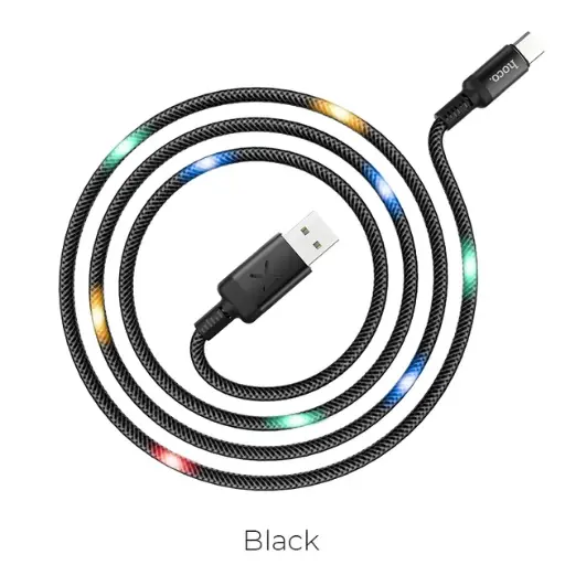[23756] Cable Hoco U63 Spirit Lightning (1.2m) (black)