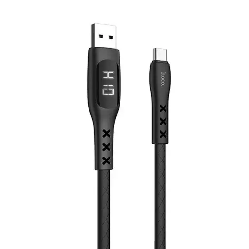 [76115] USB Cable Hoco S6 Sentinel Type-C Black 1m (with display)
