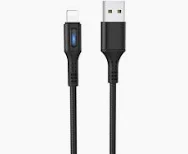 [79050] USB Cable Hoco U79 Admirable Smart Power Lightning Black 1.2m
