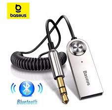 [81130] Bluetooth adapter with Baseus Baseus Bluetooth Audio Adapter Aux/USB WITH MIC (CAB01-01) Silver