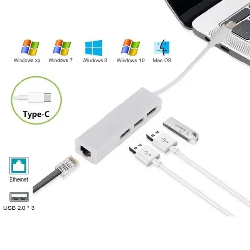 [77703213			] USB Hub KY-68 (3 USB) (Білий)