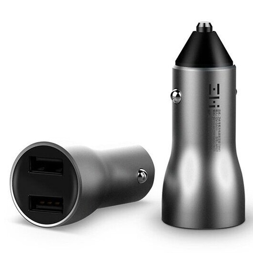 [82185] Xiaomi (OR) Car Charger (2 USB/QC 3.0) ZMI PowerCruise with Display Silver(AP621)(Car Charger)