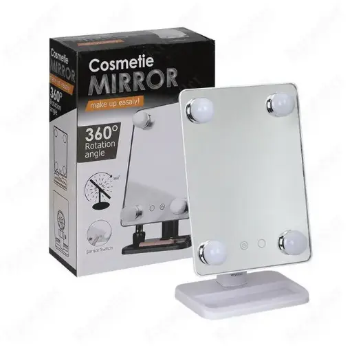[6995568662354] Cosmetie mirror 360 mirror with light for makeup