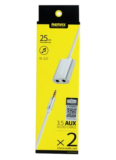 [2-00187_3] Кабель REMAX AUX 3.5mm Share Jack Cable RL-20S 0.25М\Gold