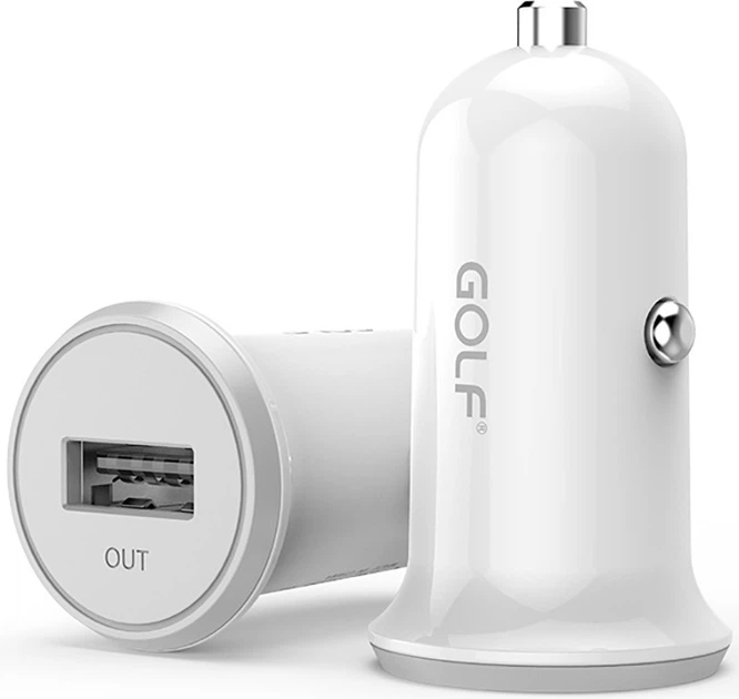 [1-00469] Car charger GOLF GF-C5 (1USB, 1A) \ black