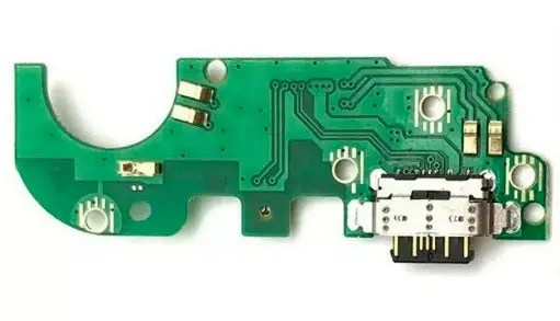 [24272] Charging connector for Nokia 8.1 on a board with microphone and components