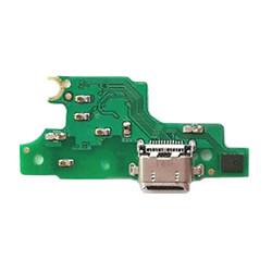 [24298] Charging connector for Huawei Nova 4 (2018) on a board with microphone and components