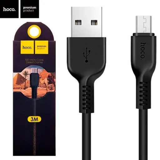[000688899051] USB кабель Hoco X20 Flash Micro USB (3000mm) чорний
