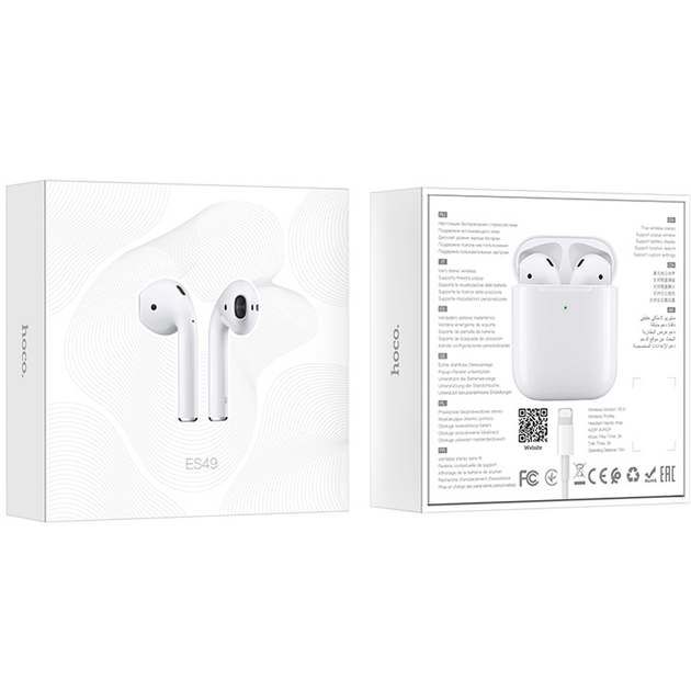 [86047] Стерео гарнітура Bluetooth Hoco ES49 (EW02) White