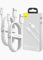 [33202] USB cable Baseus Simple Wisdom Micro USB 2.1A (1.5m) (2pcs/set)