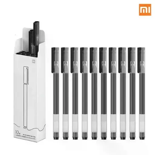 [163327] Набір ручок Xiaomi Mi Jumbo Gel Ink Pen Black 10шт (BHR4603GL) K