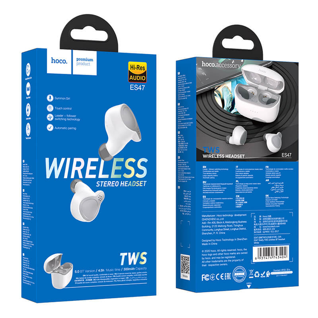 [89714] Bluetooth stereo headset Hoco ES47 White